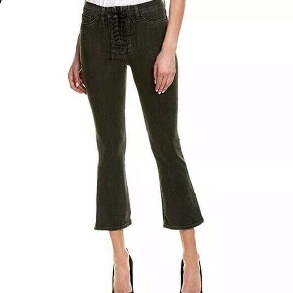 Hudson Black High Rise Bullocks Lace Up Cropped Jeans-24 - Picture 1 of 11